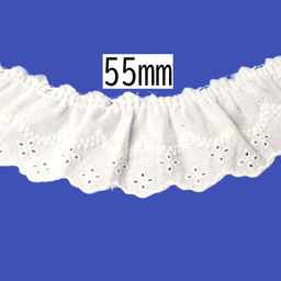 Cotton Tuck Lace 55mm × 9.5m