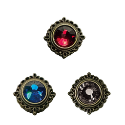 Screw-On Snap Button with Colored Bijou Hardware (Antique Gold) 17mm×5mm