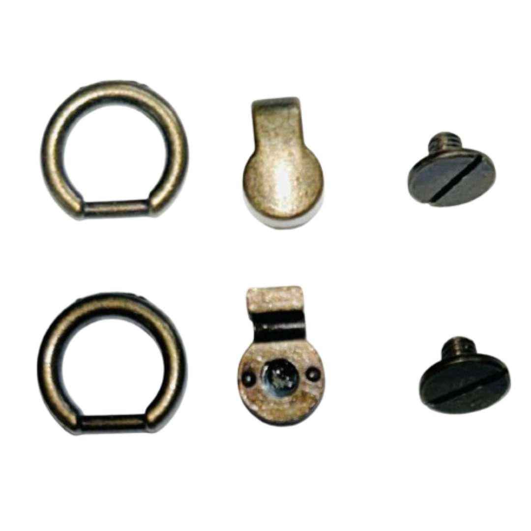 Screw-Type Swivel Hook with D-Ring (Set of 2) 6mm × 10mm