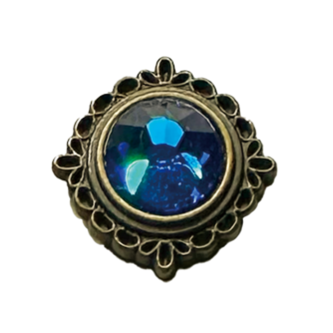 Screw-On Magnetic Clasp with Colored Bijou Hardware (Antique Gold) 17mm×5mm