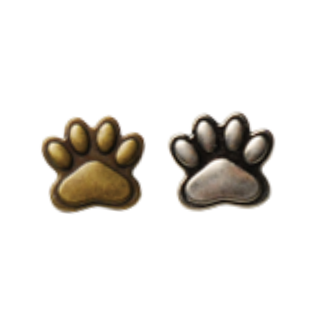 Screw-Type Spring Snap (Paw Print) 17mm × 5mm