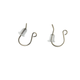 Titanium Hook Earrings (with Silicone Catch) 10mm × 15mm Ø0.7mm