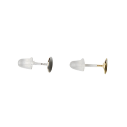 Stick-On Earrings (with Silicone Catch) 6mm × 10mm Ø0.7mm