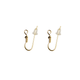 Brass Long Hook Earrings (with Silicone Catch) 10mm × 25mm Ø0.7mm
