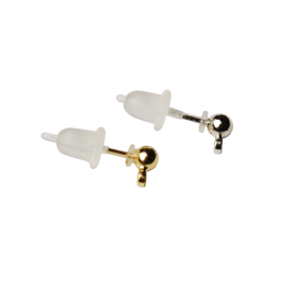 T-Post Resin Earrings (with Silicone Catch) 2mm × 10mm Ø0.7mm