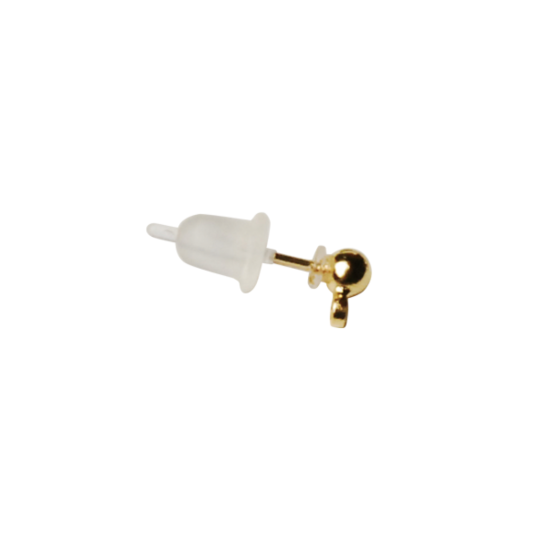 T-Post Resin Earrings (with Silicone Catch) 2mm × 10mm Ø0.7mm