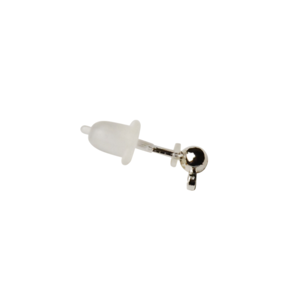 T-Post Resin Earrings (with Silicone Catch) 2mm × 10mm Ø0.7mm