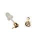 T-Post Resin Earrings with Rhinestone (with Silicone Catch) 3mm × 10mm Ø0.7mm