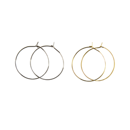 Brass Hoop Earrings Ø25mm Ø0.7mm