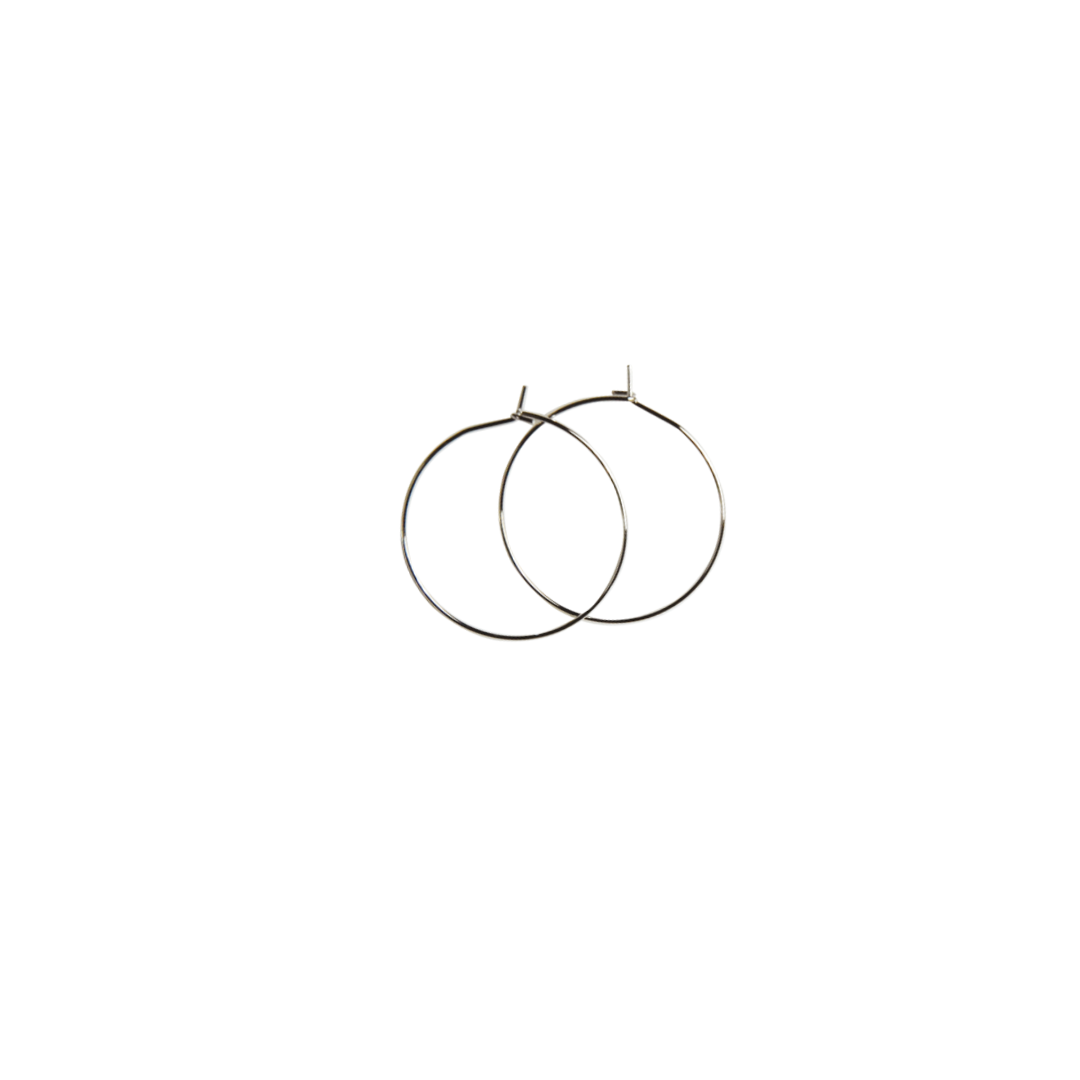 Brass Hoop Earrings Ø25mm Ø0.7mm