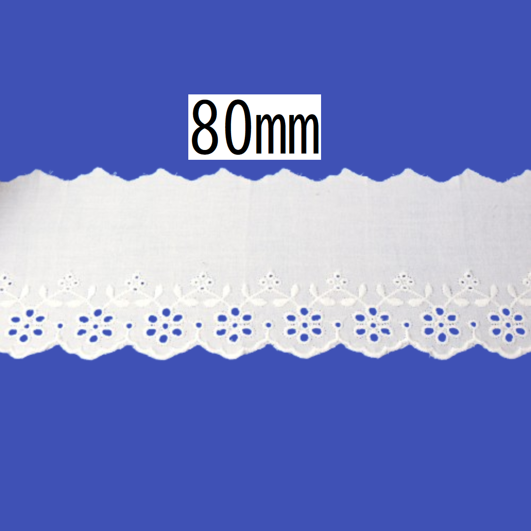 Cotton Lace 80mm × 13.5m
