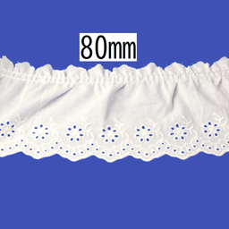 Cotton Tuck Lace 80mm × 9.5m