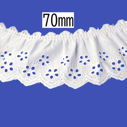 Cotton Tuck Lace 70mm × 9.5m