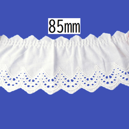 Cotton Tuck Lace 85mm × 9.5m