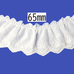 Cotton Tuck Lace 65mm × 9.5m