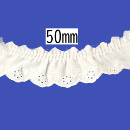 Cotton Tuck Lace 50mm × 9.5m