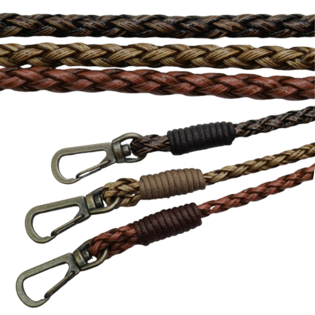 Antique-Style Faux Leather Shoulder Strap (φ5 mm × 120 cm)