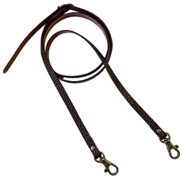 Embossed Antique Leather Shoulder Strap 10mm × 105–125cm