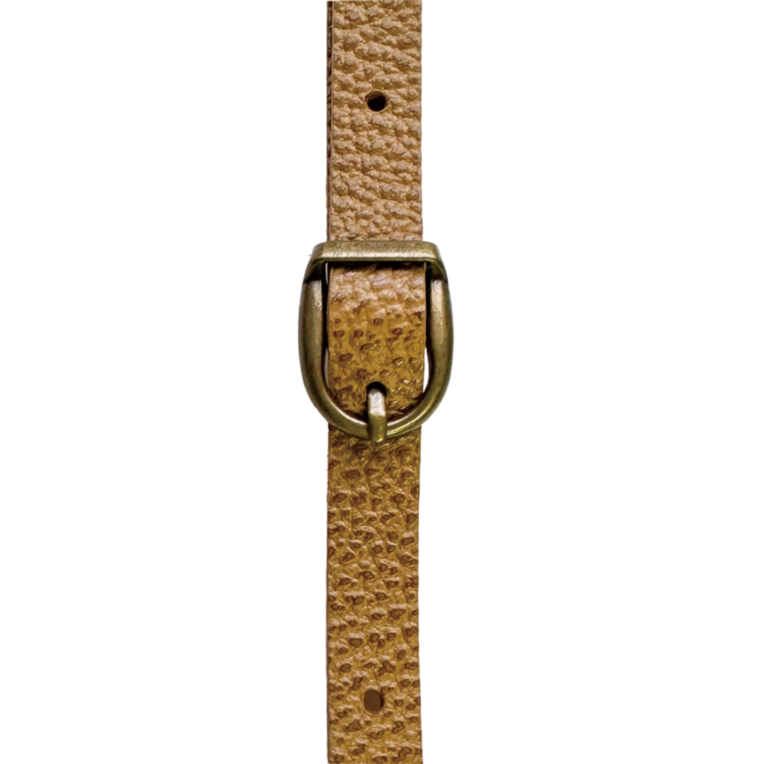 Embossed Antique Leather Shoulder Strap 15mm × 105–125cm