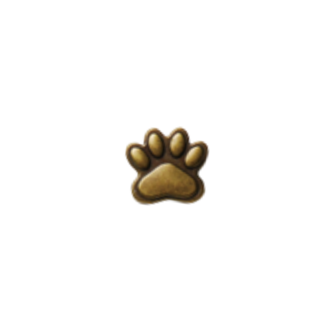 Screw-Type Screw Rivet (Paw Print) 17mm × 5mm