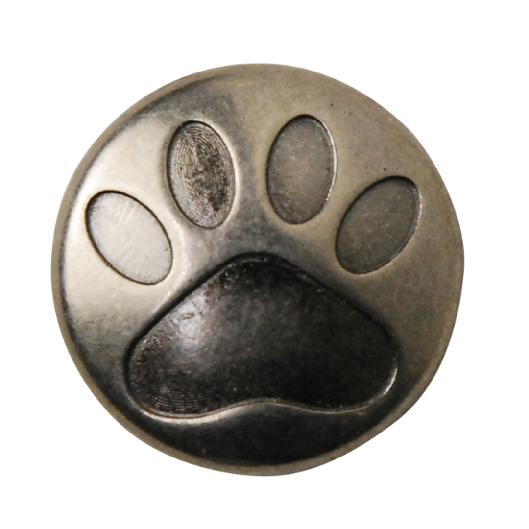 Screw-Type Magnetic Snap (Paw Print, Large) 30mm × 5mm