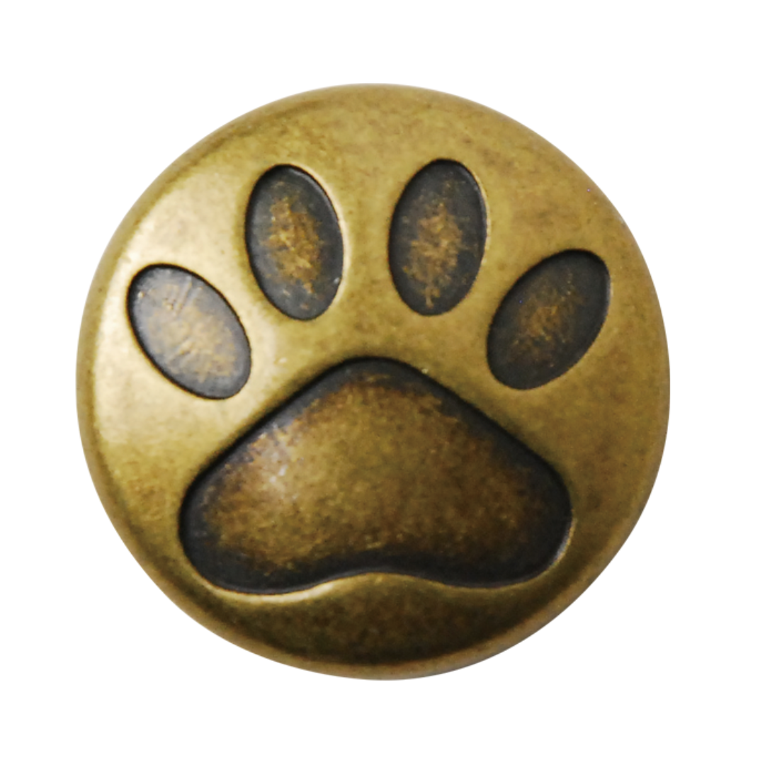 Screw-Type Spring Snap (Paw Print, Large) 30mm × 5mm