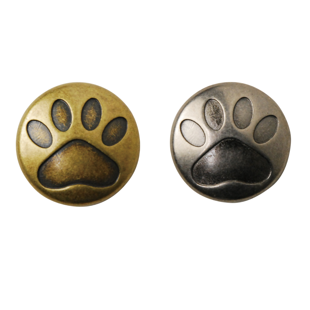 Screw-Type Spring Snap (Paw Print, Large) 30mm × 5mm