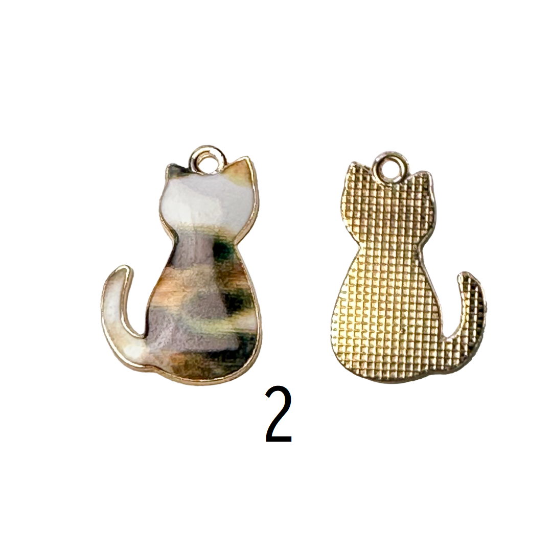 Cat Charm 12mm × 22mm