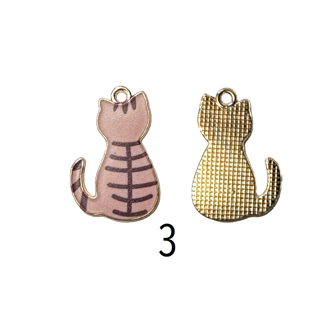 Cat Charm 12mm × 22mm