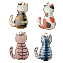 Cat Charm 12mm × 22mm