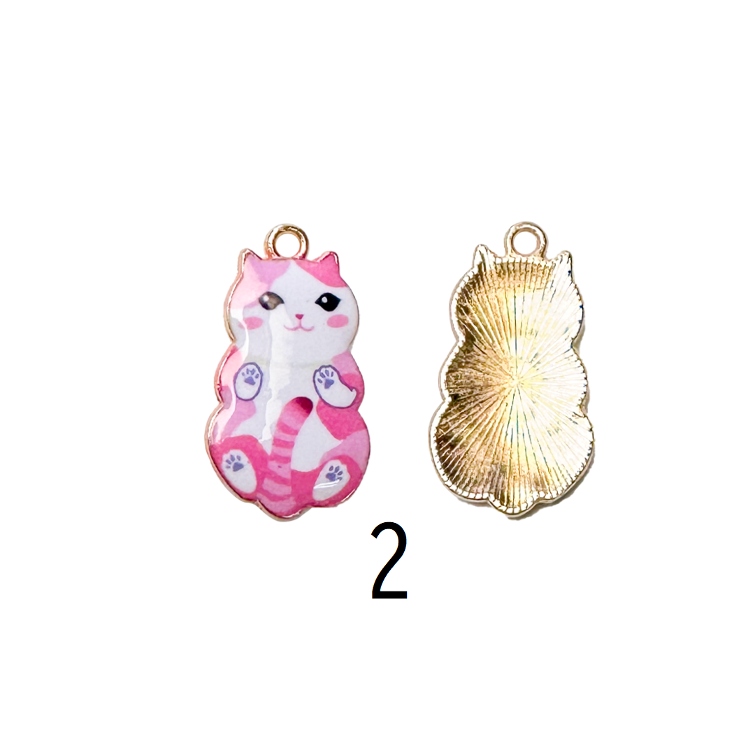 Cat Charm 13mm × 22mm