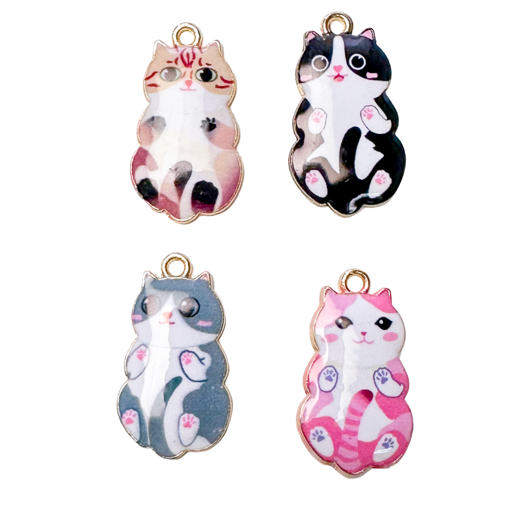 Cat Charm 13mm × 22mm