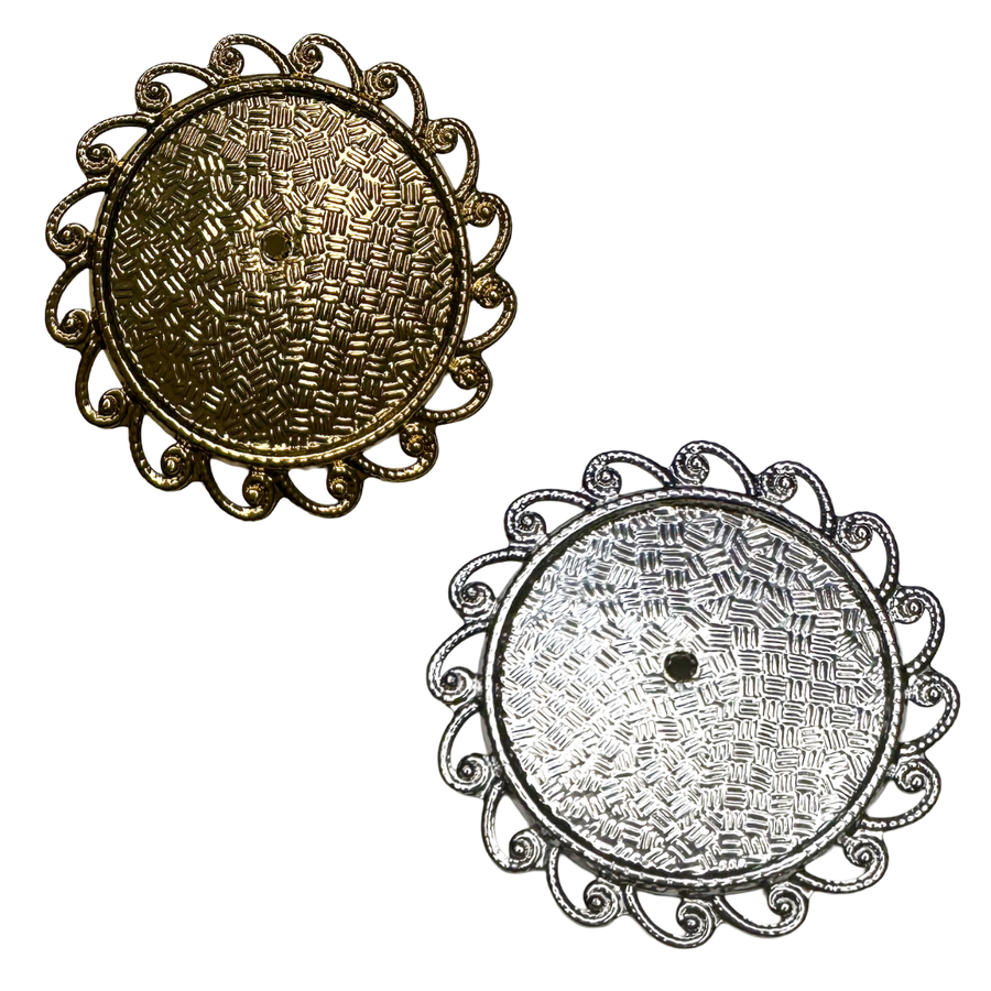 Round Aluminum Brooch Base Ø35mm