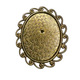Oval Aluminum Brooch Base 30mm × 40mm