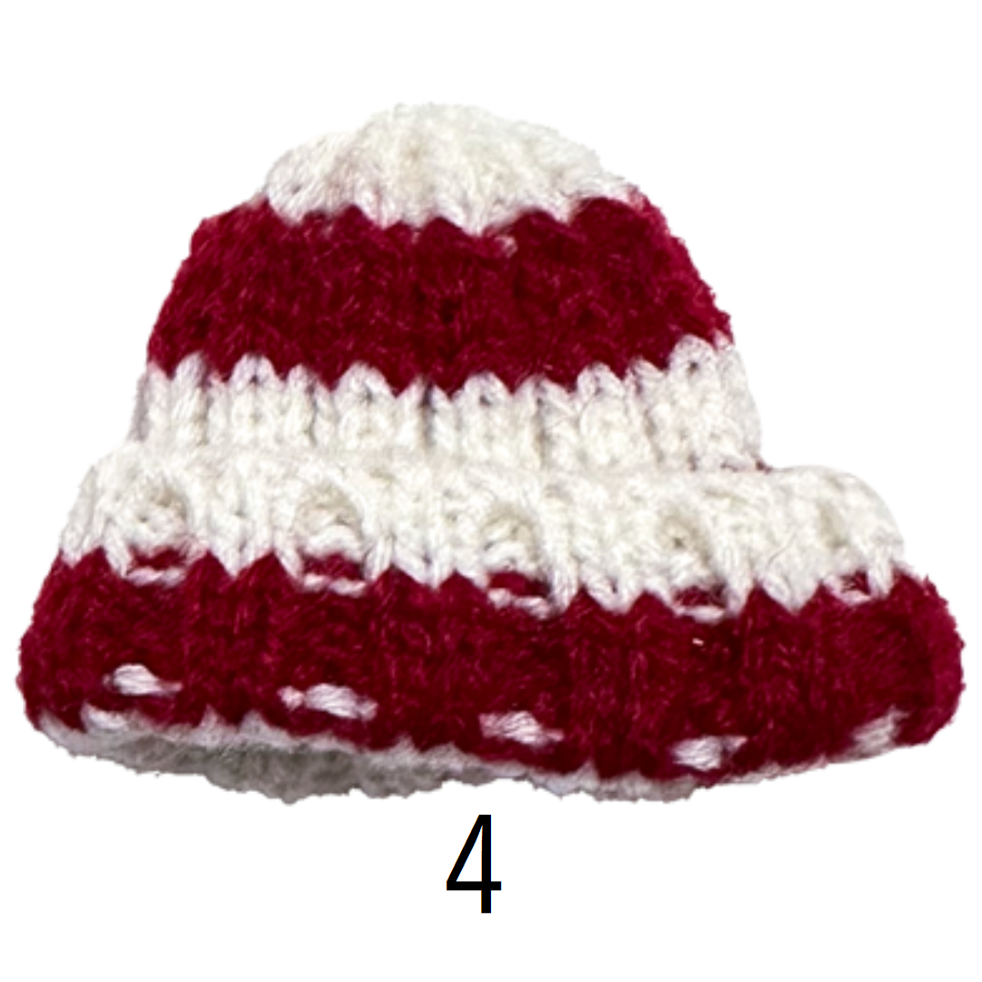 Striped Knit Cap Charm 42mm × 33mm