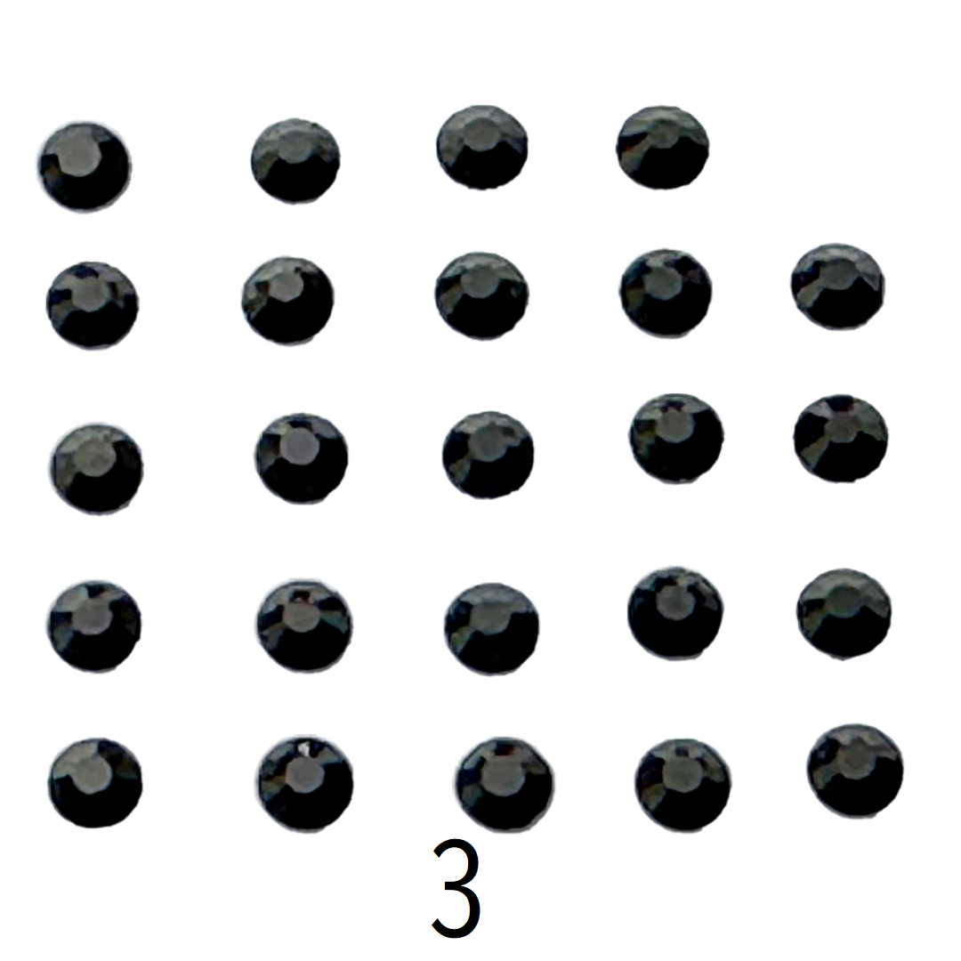 Glass Rhinestones (Set of 5 Bags) Ø3mm