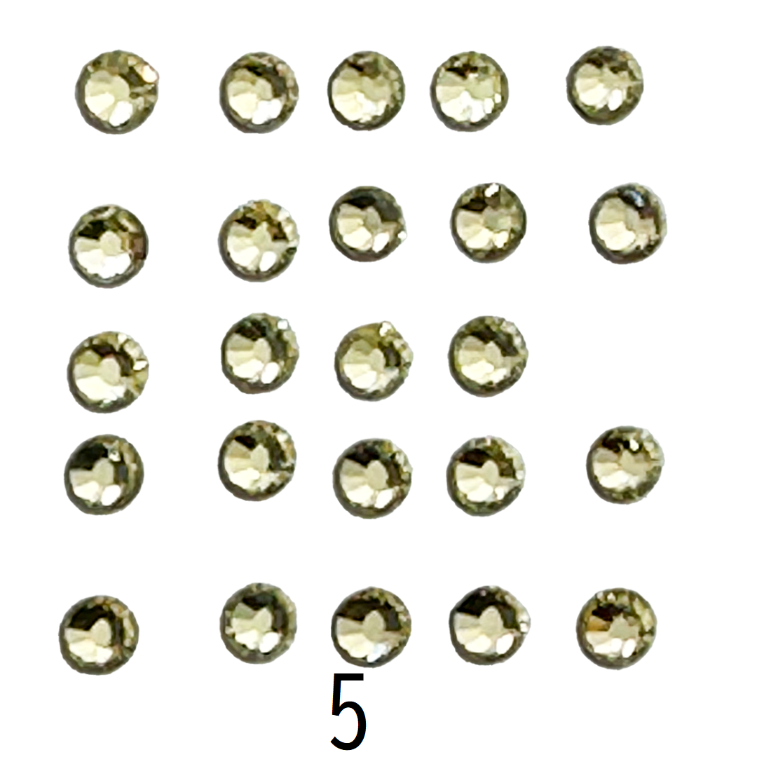 Glass Rhinestones (Set of 5 Bags) Ø3mm