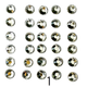Glass Rhinestones (Set of 5 Bags) Ø4mm