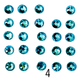 Glass Rhinestones (Set of 5 Bags) Ø4mm