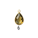 Teardrop Glass Color Charm 10mm × 15mm