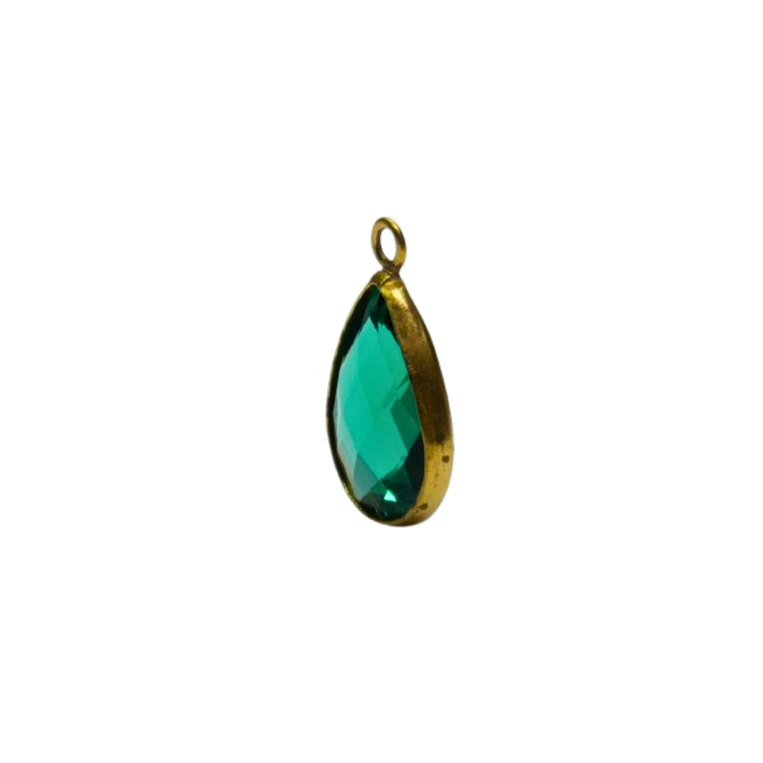 Teardrop Glass Color Charm 10mm × 15mm