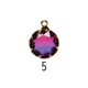 Round Glass Multi-Color Charm Ø12mm