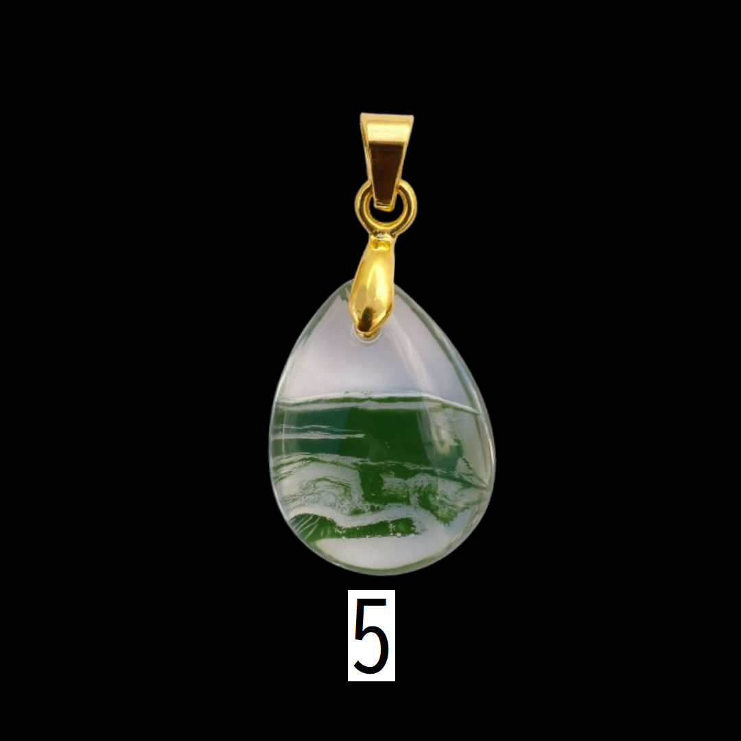 Teardrop Glass Bead Charm 13mm × 18mm