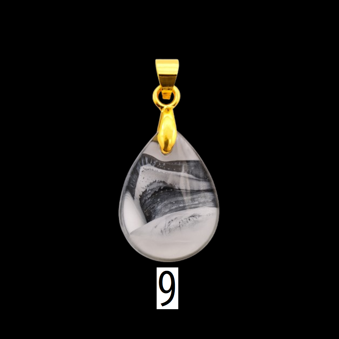 Teardrop Glass Bead Charm 13mm × 18mm