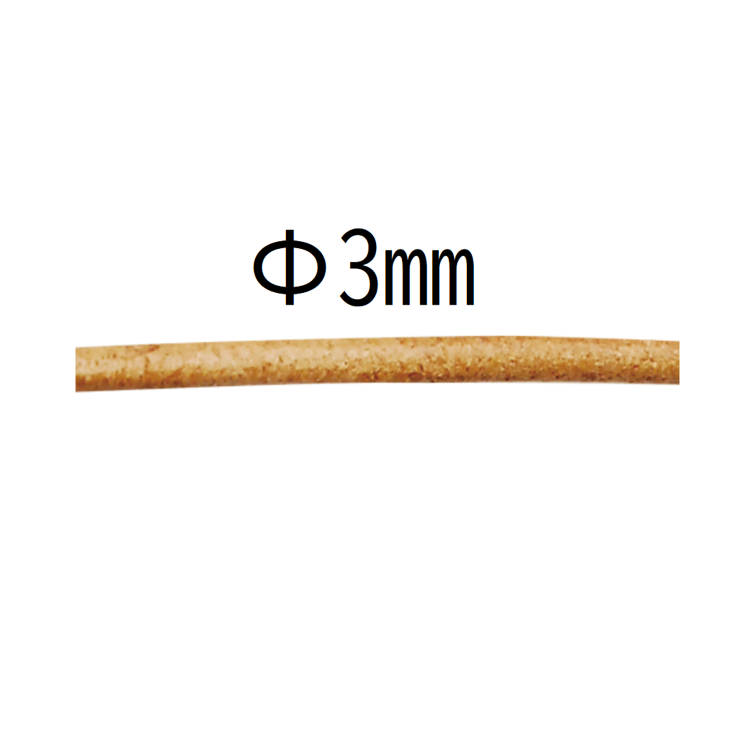 Round Leather Cord Ø3mm × 25m