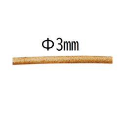 Round Leather Cord Ø3mm × 25m