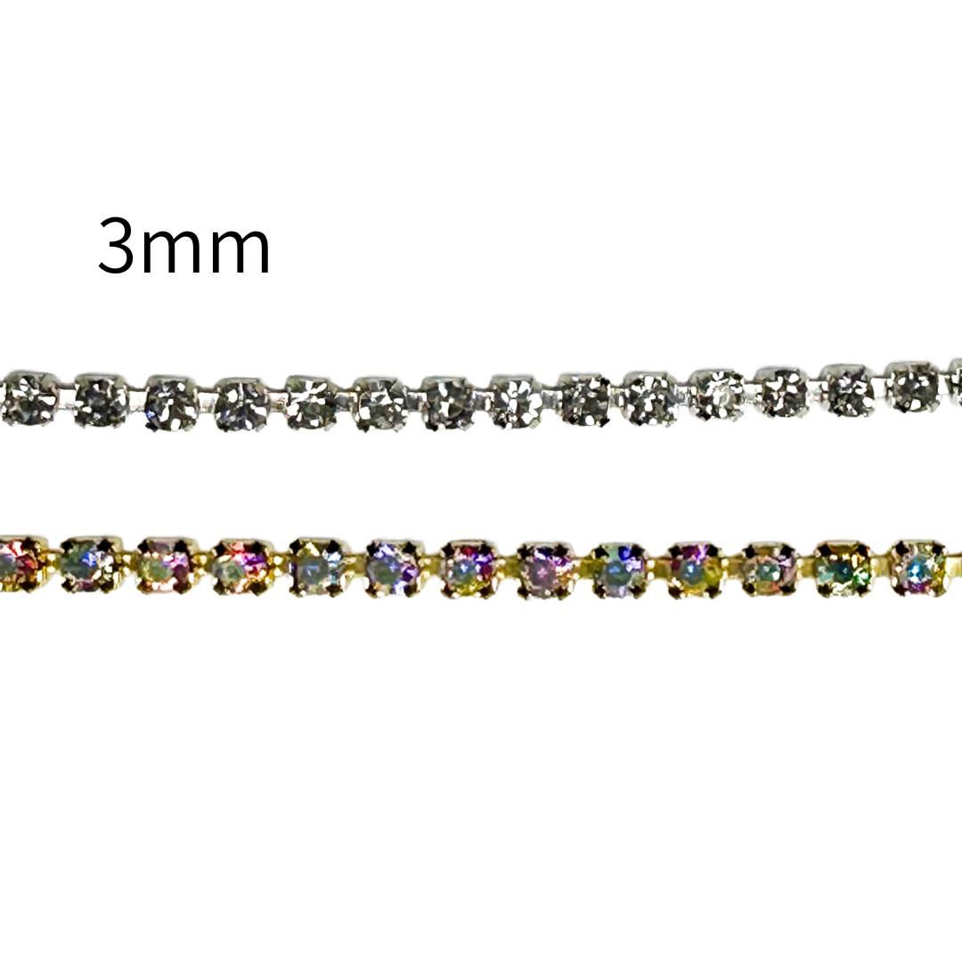 Diamond Chain with Glass Beads 3mm × 9m