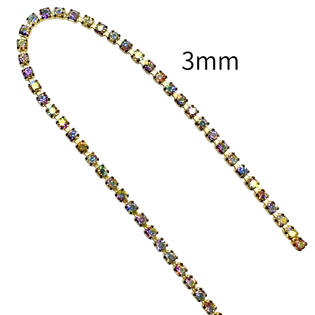 Diamond Chain with Glass Beads 3mm × 9m
