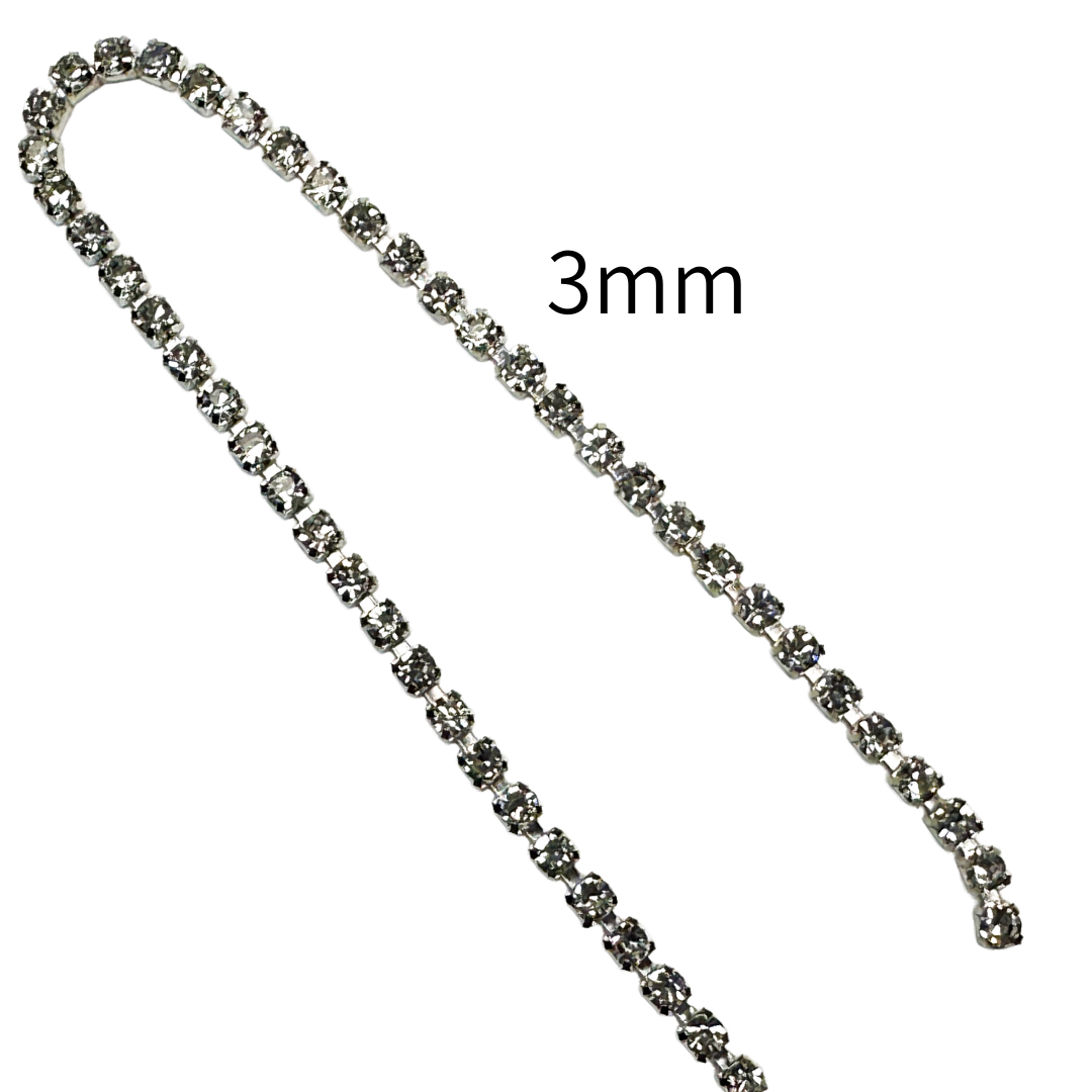 Diamond Chain with Glass Beads 3mm × 9m