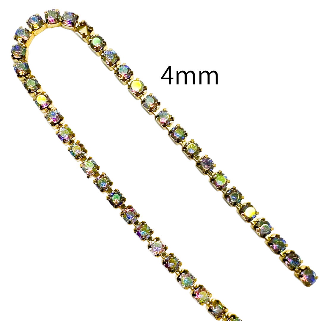 Diamond Chain with Glass Beads 4mm × 9m